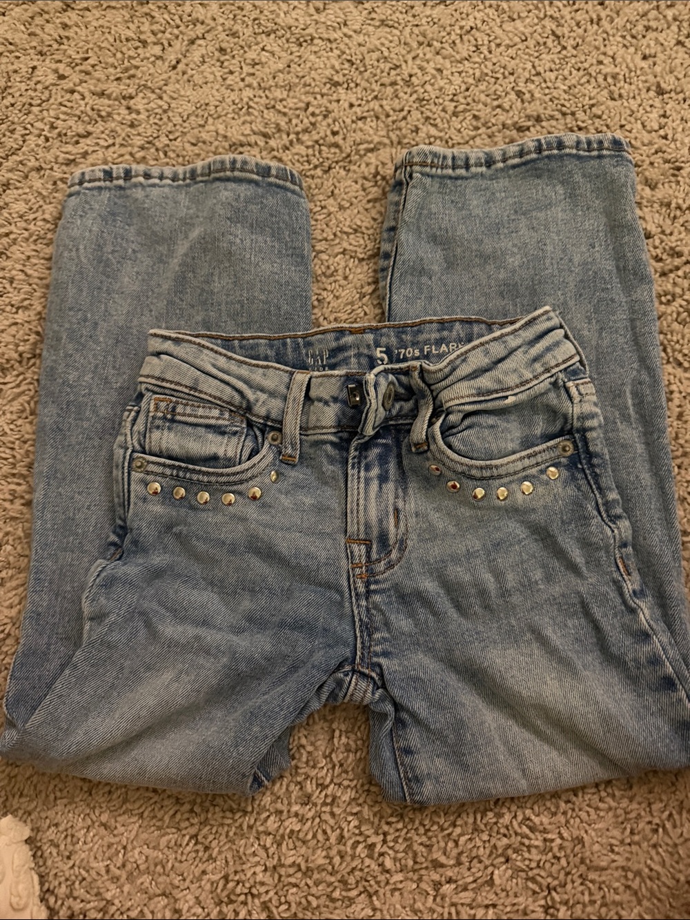 GAP Light Wash Studded Flare Jeans